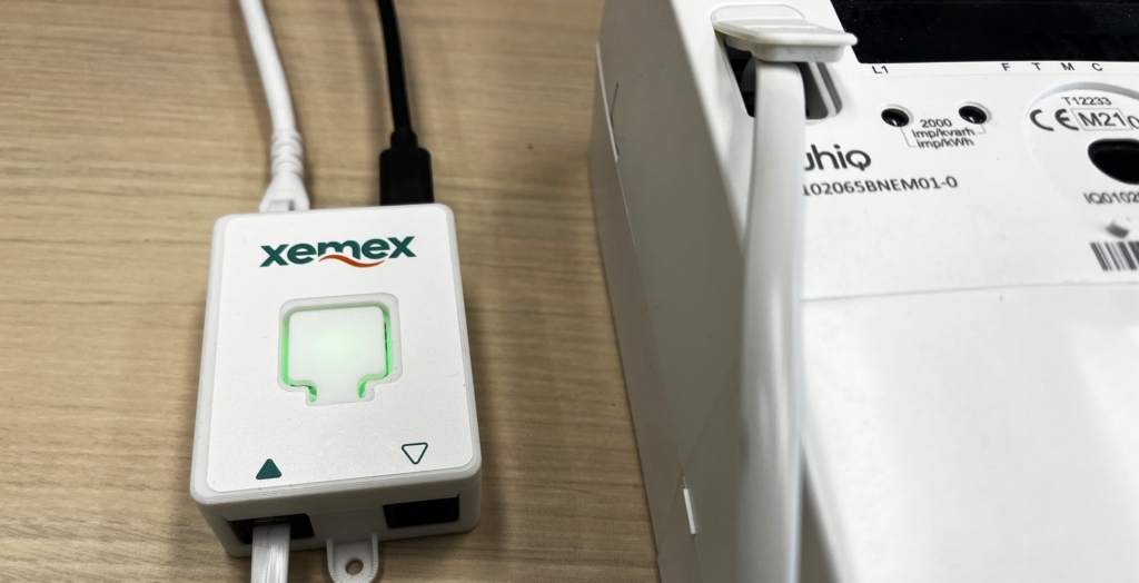 P1 dongle connectie met P1 poort Xemex